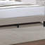 Base de lit tapissier plateforme de lit en tissu brun clair