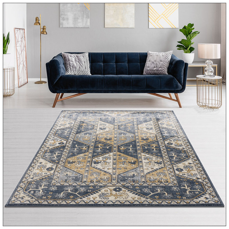 Tapis à bordure carrelée, Rectangle 5 pi 3 po x 7 pi