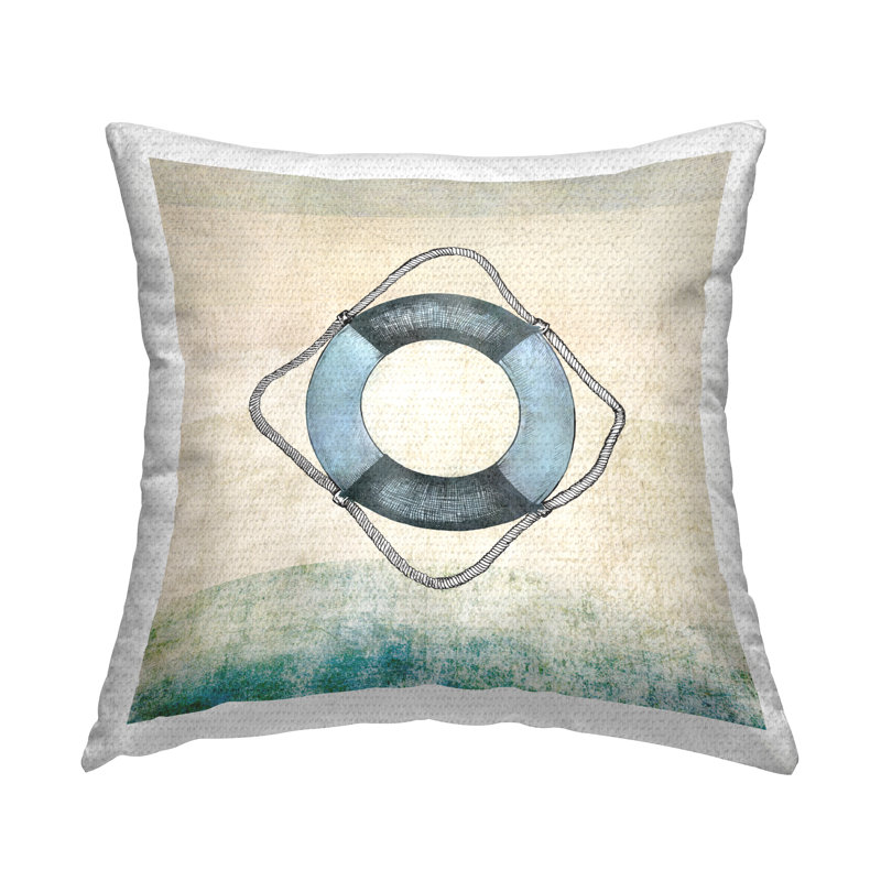 Coussin d'extérieur Rustic Maritime Life Ring