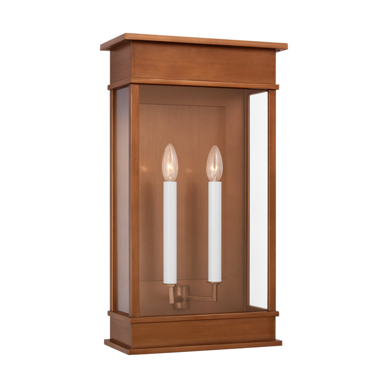 Lanterne murale 2 lumières Shawn, H 22,75 po x l 13 po x P 13 po, Cuivre naturel
