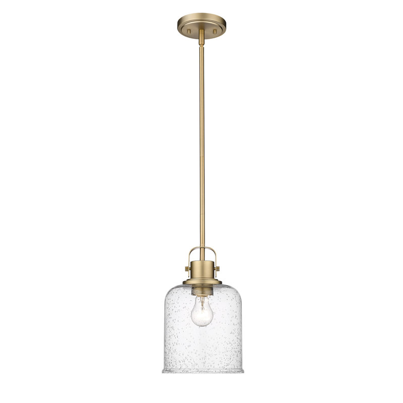 Luminaire suspendu 1 lumière Tyringham, Or héritage, H 93,5 po x l 8 po x P 8 po