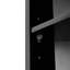 Armoire de rangement multi-fonctionnelle avec deux portes et tablettes réglables, tablette ouverte, noir-936908746