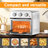 Family Size Air Fryer Toaster Oven Combo,13QT,360° Hot Air Circulation For Healthy Oil-Free Cooking, Multifunctional Convection Contertop Oven, Adjustable Time & Temp Control-121407887