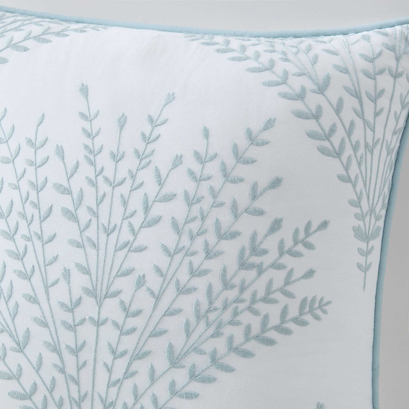 Coussin décoratif en coton Martha Stewart, Motif floral bleu 2