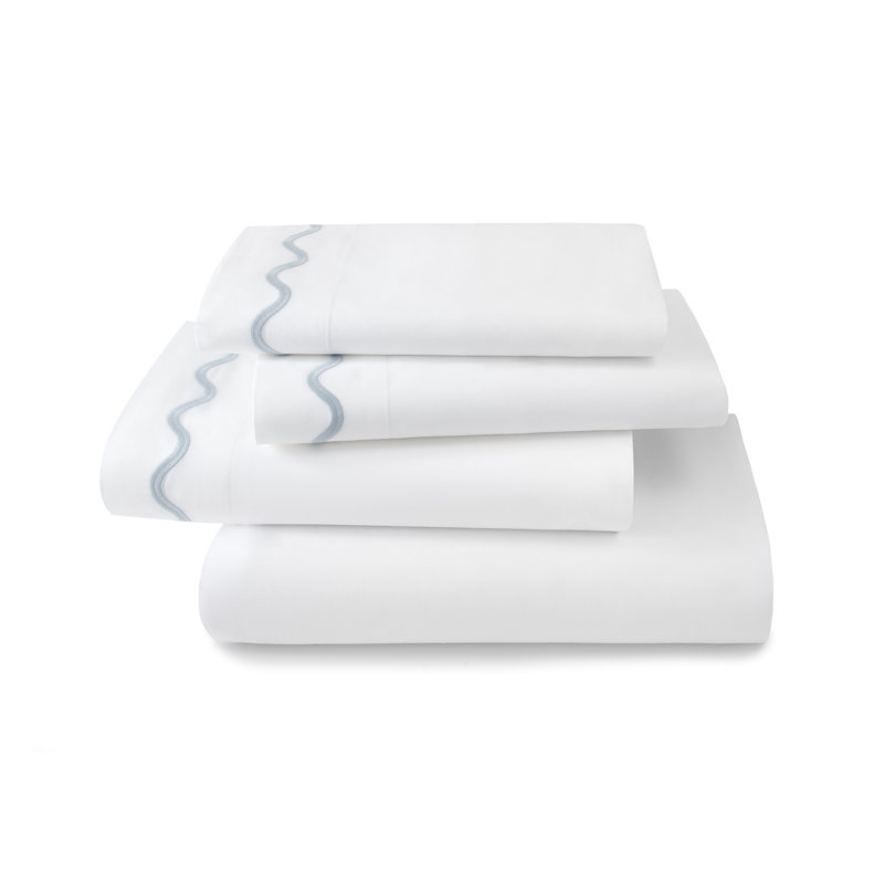 Ripple Bedding Flat Sheet, Queen Coverlet / Bedspread, White/Gray