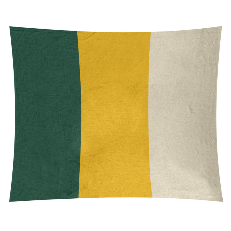 Tapisserie de polyester Minnesota, H 27,5 po x l 37,5 po, Vert forêt / récolte dorée / blé du Minnesota