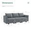 Canapé modulaire 3 places avec sièges de rangement-247650851