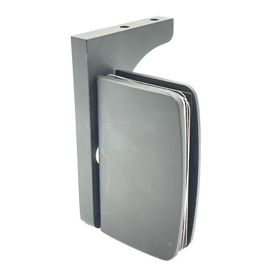 Adjustable Glass To Wall Mount Shower Door Pivot Hinge With Reversible L Bracket 5/16" and 3/8" Glass Compatibility Polished Chrome Finish