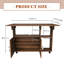 Chariot de cuisine 47 po pliable avec tablettes de rangement et roulettes