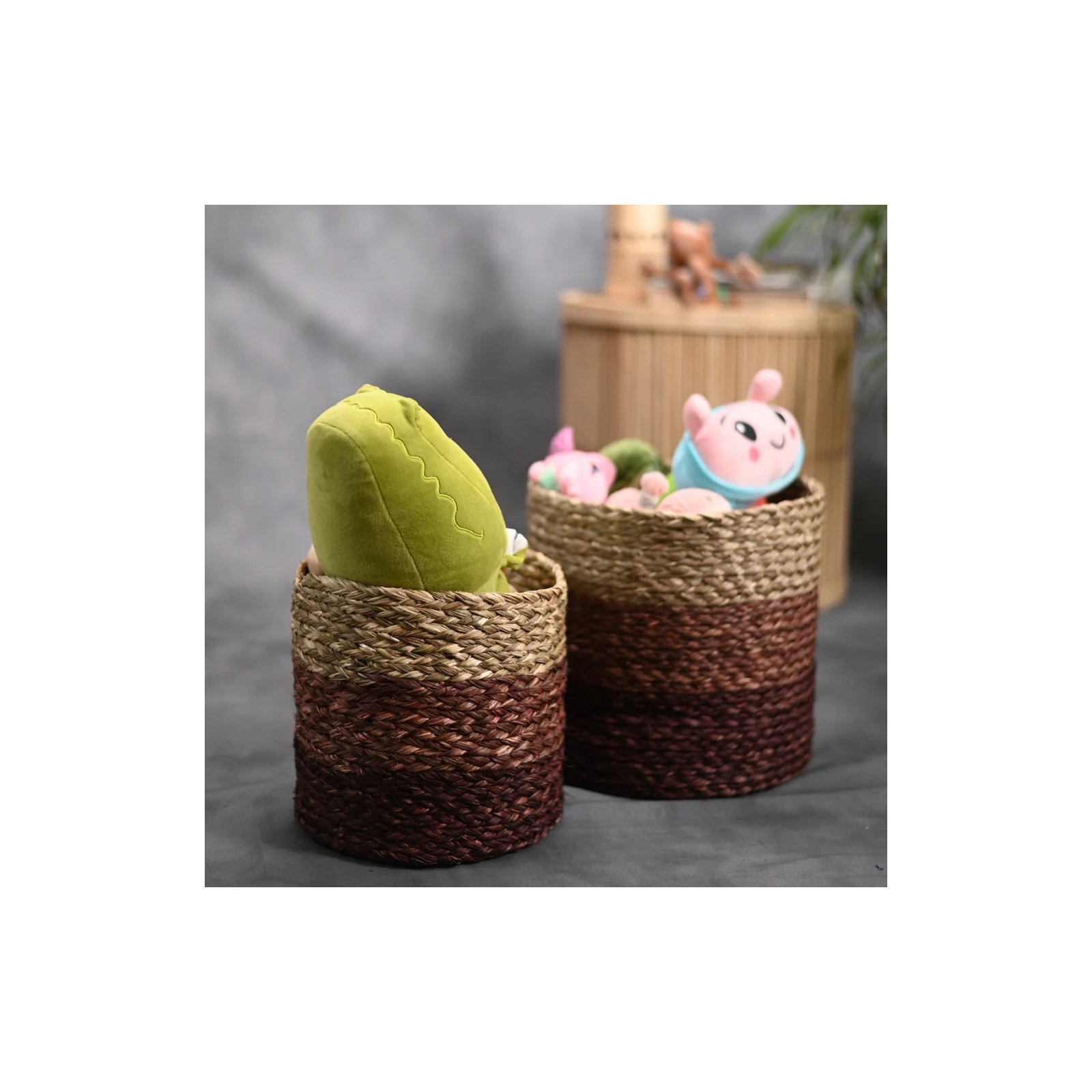 Handmade Seagrass Decorative Basket 1, 8"