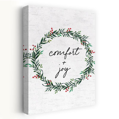 Comfort Joy Wreath Contemporary Art