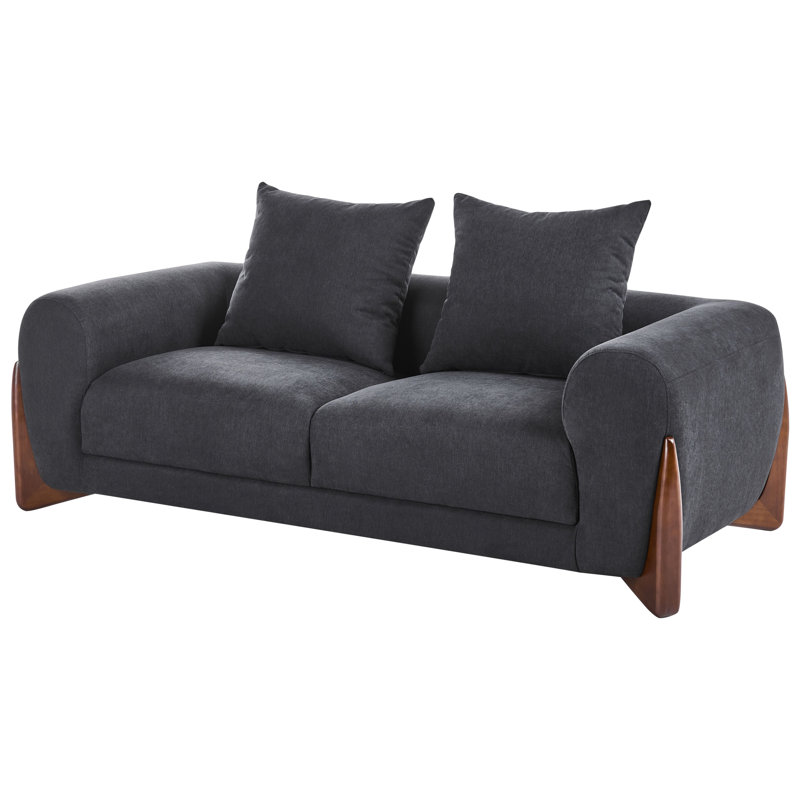 Tavin 3 - Piece Living Room Set, Black Fabric