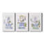 «Sketchy Bath I», ensemble de 3 reproductions d'art sur toile tendue-972005203