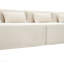 Canapé rembourré avec coussin de dossier pour le salon, beige