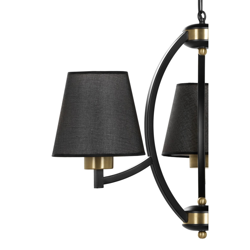 Lustre géométrique à 3 lumières Robbins, Noir, Noir