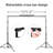 BAOKALER 10x7ft Adjustable Backdrop Support Stand Kit with 4 Backdrop Clamps