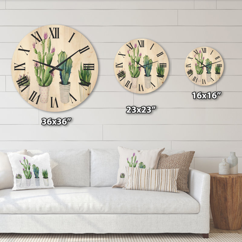 Horloge murale Cactus, Très grand