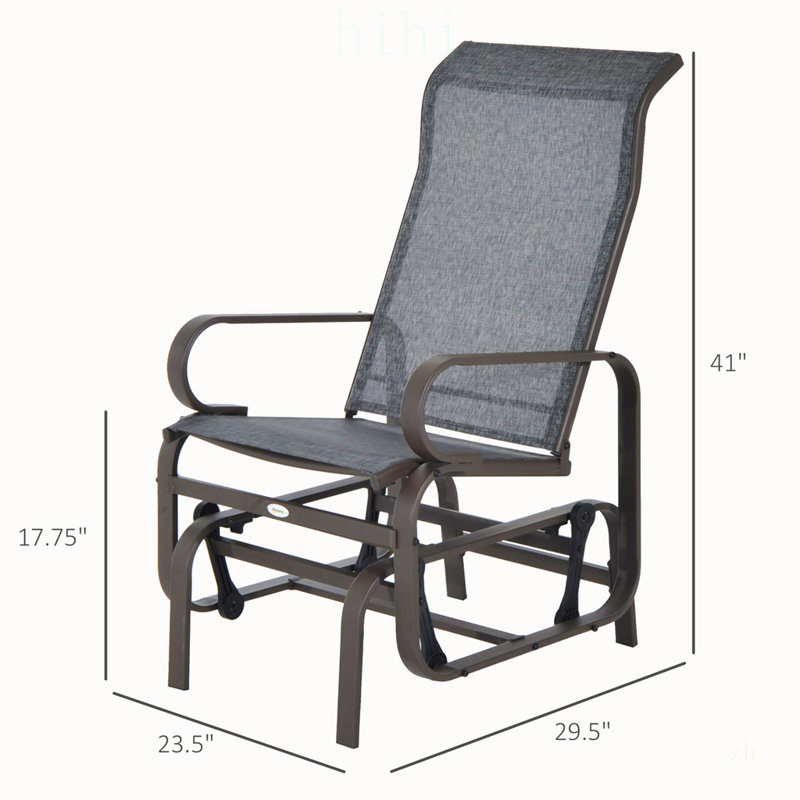 Fauteuil de relaxation élégant à bascule avec appui-tête ergonomique et mécanisme de bercement doux pour une détente à l'extérieur