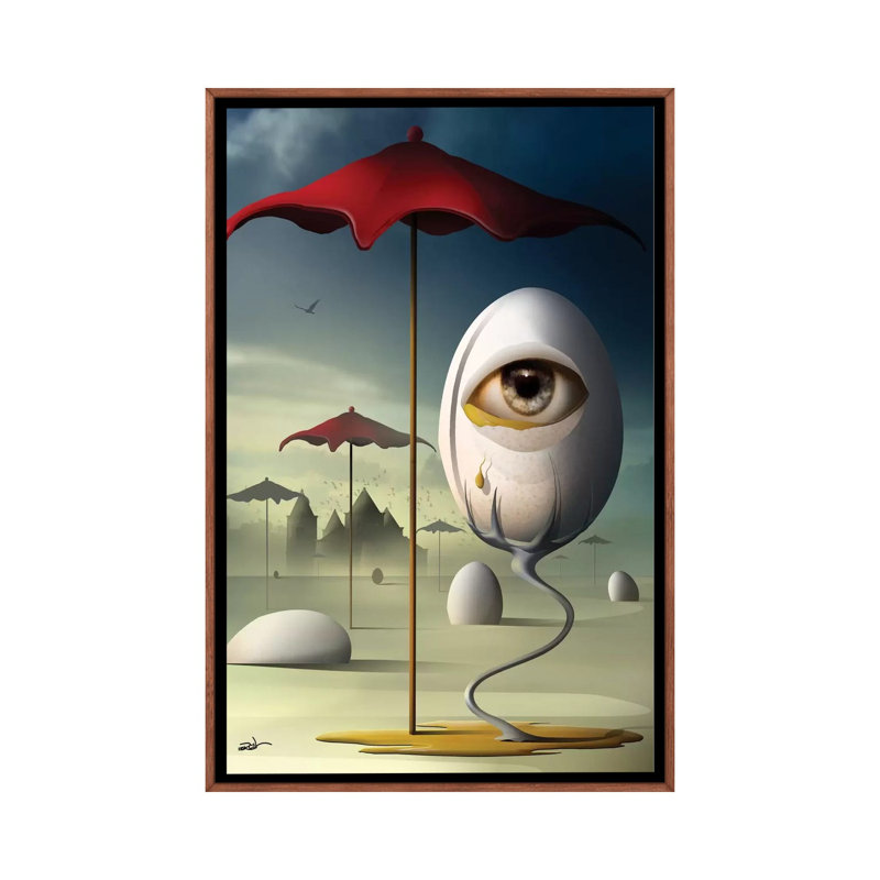 Lágrima (Tear) by Marcel Caram - Print on Canvas, 66.04 cm H x 45.72 cm W, Classic Brown Wood Framed
