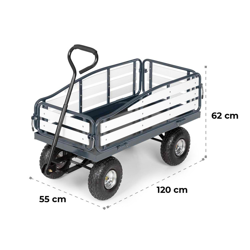 24.5cm H x 61.5cm W x 113.5cm D 300kg Ventura Hand Truck Trolley, Black