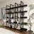 70.7"H*70.9"W 5-tier Wood Industrial Etagere Bookcase-500151117