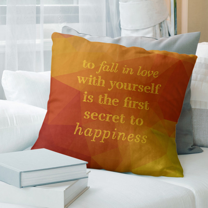 Housse de coussin en simili pierres précieuses, 26 po x 26 po, Jaune ambre, Polyester/ Bourre en polyester