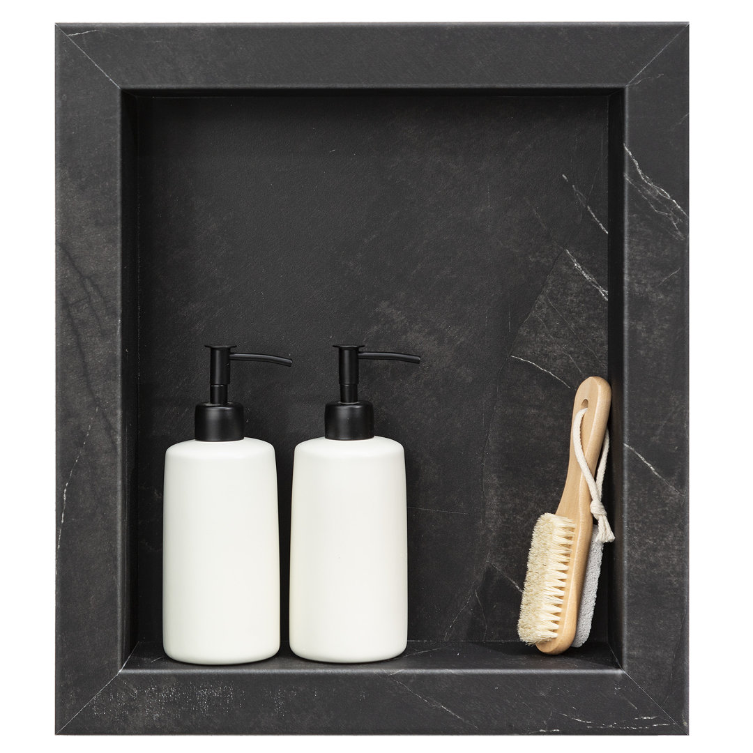 Palisade 17.5 in. x 15.5 in. Vinyl Waterproof Shower Niche Insert Palisade 