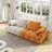 " large two-seat sofa | modern upholstered design | suede fabric | stylish addition to any living space-868960037