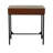 Rustic Brown 31 Inch Wide Desk with Cast Iron Frame and Storage Drawers