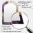 Gold Purple Abstract Fractal III - Fractals Asymmetrical Large Mirror, Modern Arch Decorative Wall Mirror, Printed Metal Art-1118863137