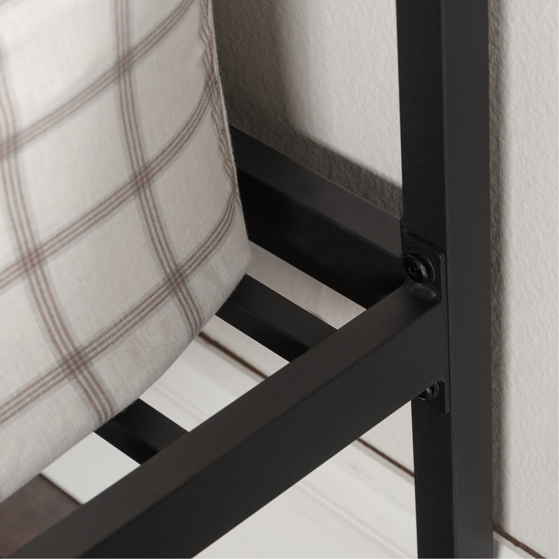 Grand lit plateforme avec tête de lit, finition noire, Grand lit