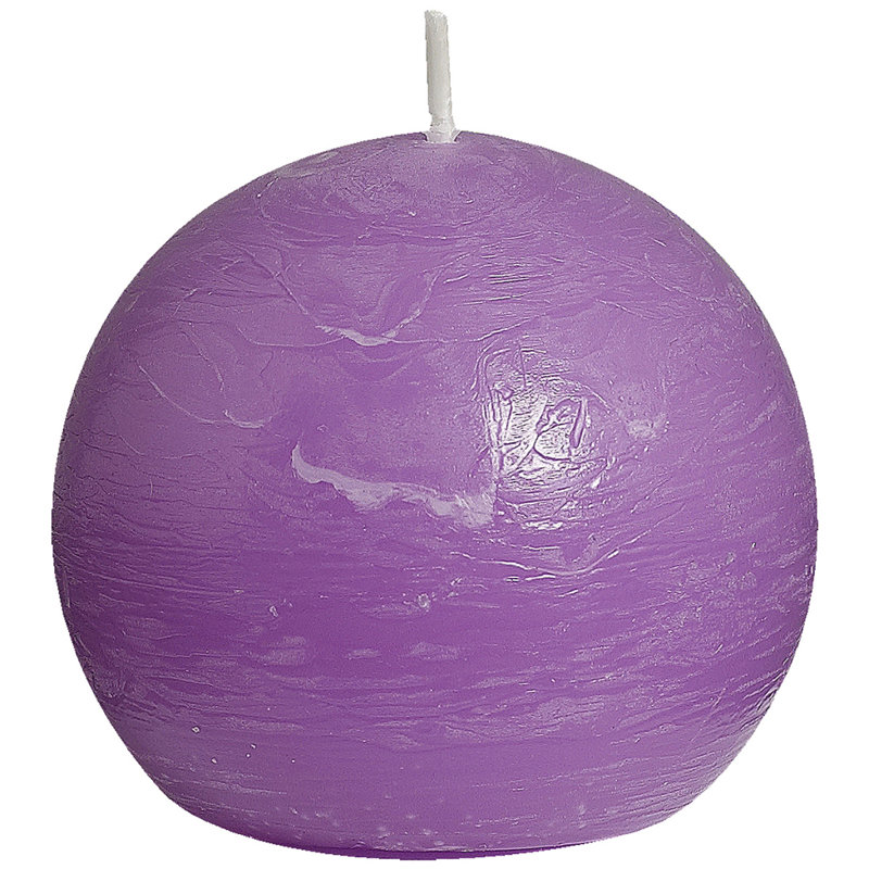 Bolsius Bolsius Rustic Ball Candle 80 mm, Lilac
