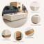 Table basse beige en faux marbre-2077818861