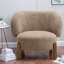 Chaises d'appoint de confort, chaise moderne en bois et polyester pour la maison
