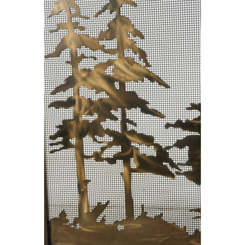 Tall 3 Panel Fireplace Screen