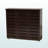 Letha 5-Shelves With 3-Slatted Door Shoe Storage Cabinet in Dark Brown, 38.06" H X 44.2" W X 12.87" D