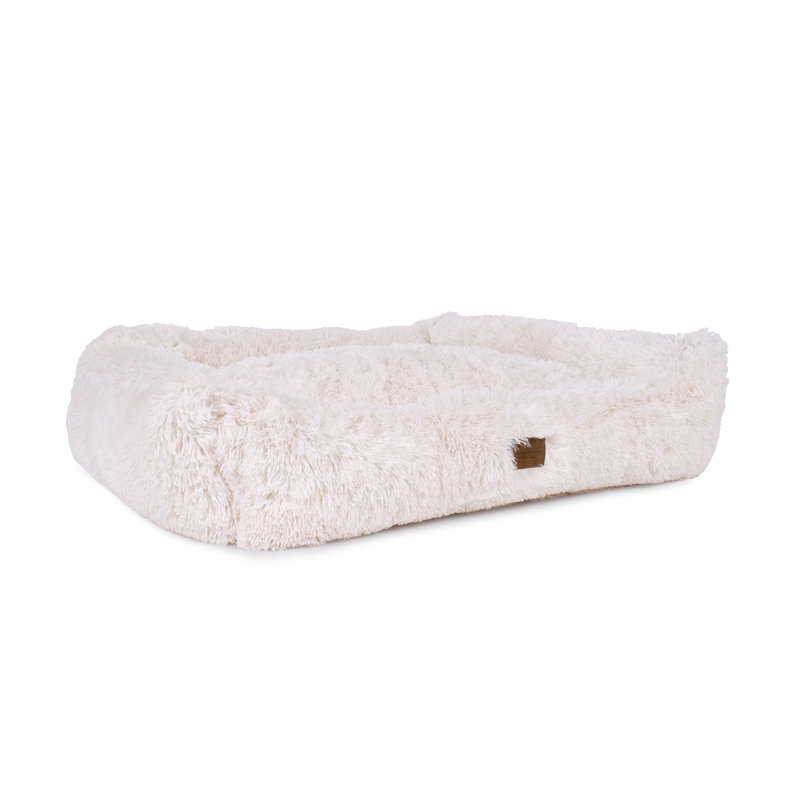 Lit pour animaux Teddy Bear Kuddler, Très grand (l 44 po x P 32 po x H 10 po), Blanc