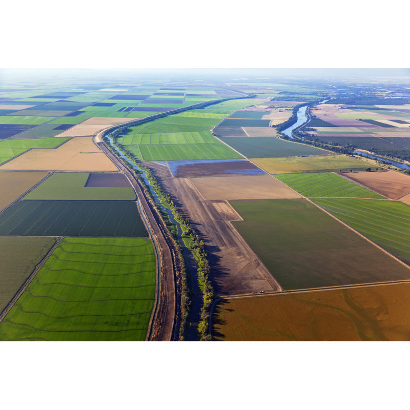 View of Central Valley 1 Piece Wrapped Canvas Wall Art, 30cm H x 46cm W