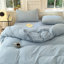 Ensemble de housse de couette 100% coton lavé à carreaux 3 pièces Nayoroom Gingham-114852063-116466374