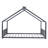 Full Size Metal House Bed, Black-2110046144-2110046147