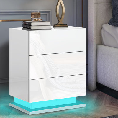 Annebeth 50cm W Manufactured Wood Bedside Table