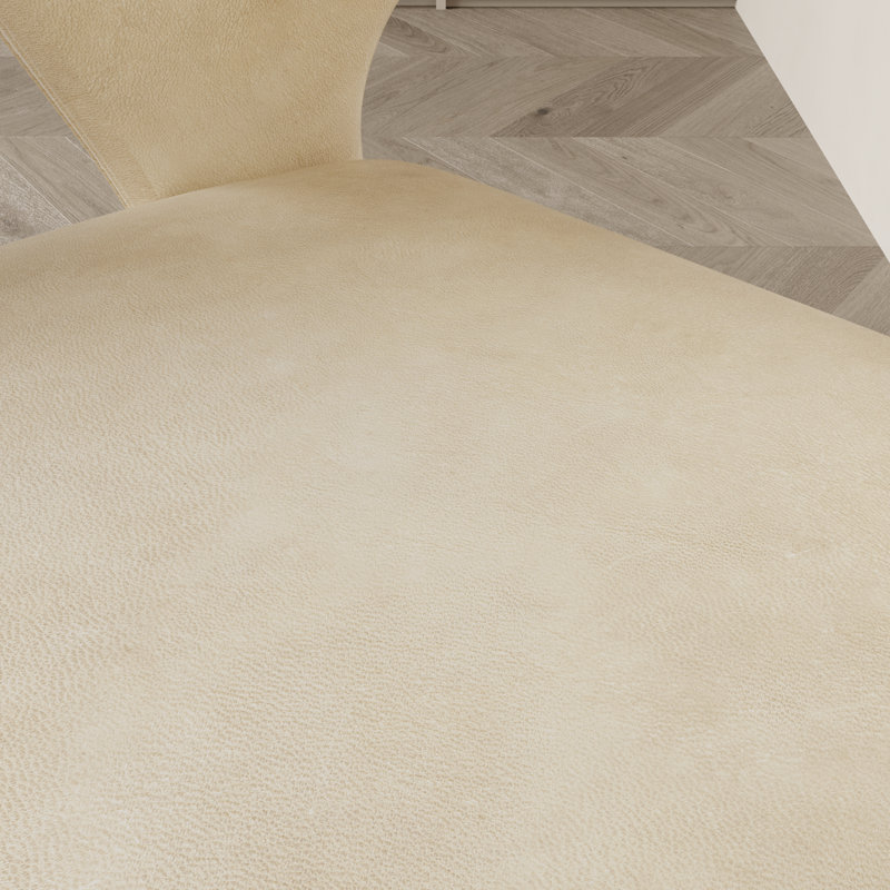 Chaise de salle à manger moderne à dossier ouvert, Beige