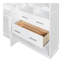 Lit escamotable double pleine grandeur avec placard, tiroirs et tablettes, blanc