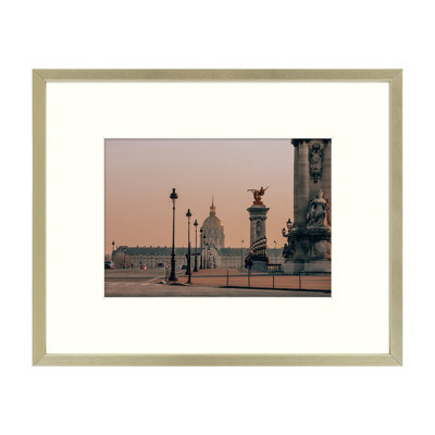 Gold Picture Frame, Metal Photo Frame with Real Glass, Display Horizontally or Vertically