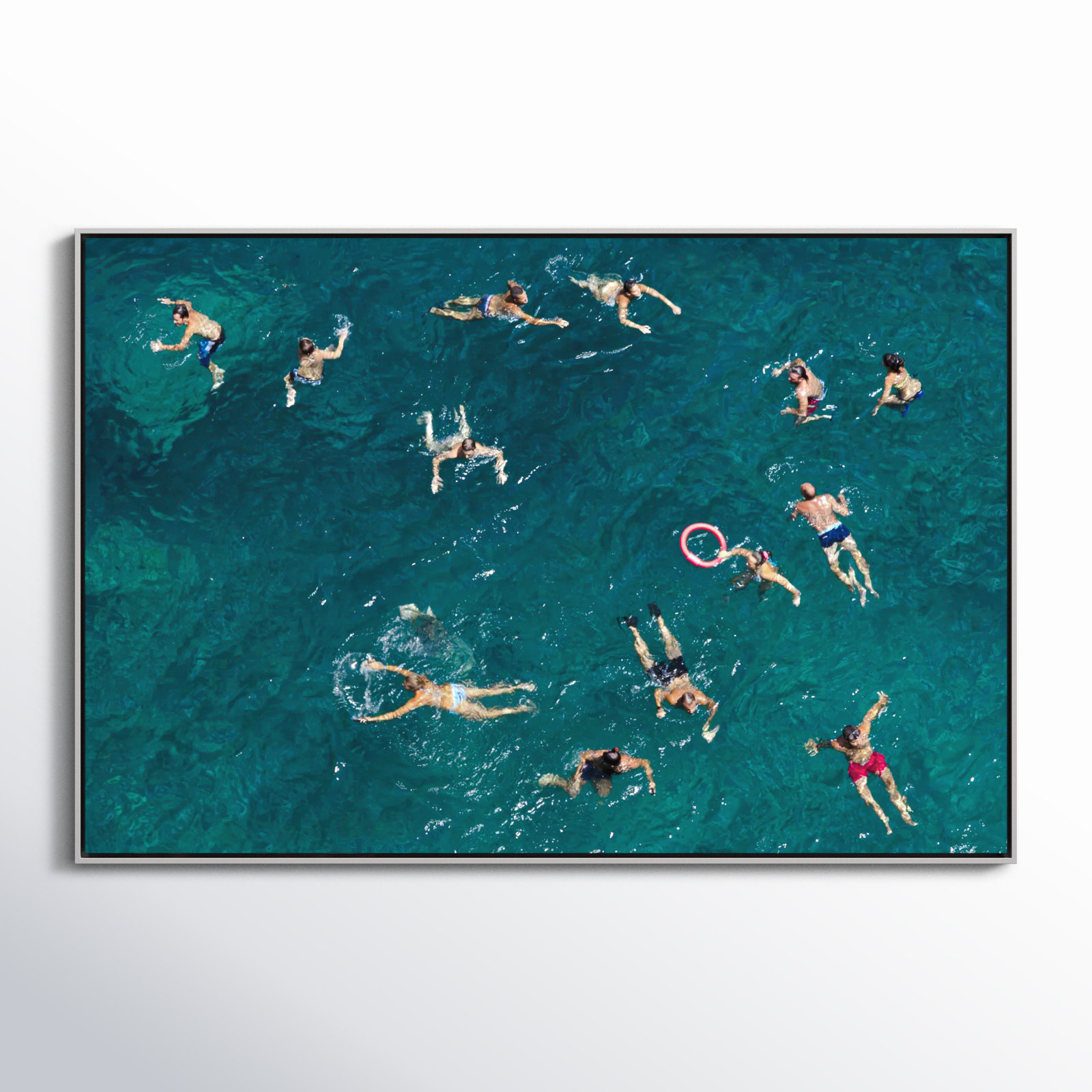 Tonti - Photograph Print, Silver Framed Canvas, 41.5" H x 61.5" W x 2" D