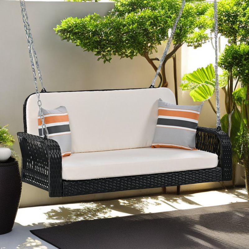 Balancelle 2 personnes Ruard, Noir, Beige