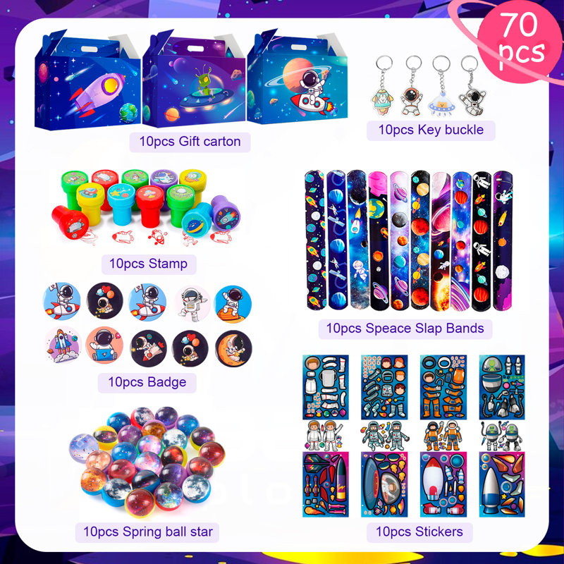 Space Party Favors - 70pcs Space Themed Party Favors