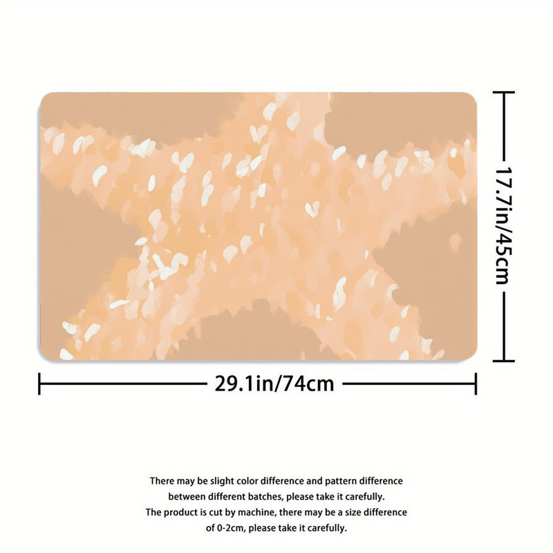 Ensemble de 3 tapis de salle de bain Peach Starfish Abstract