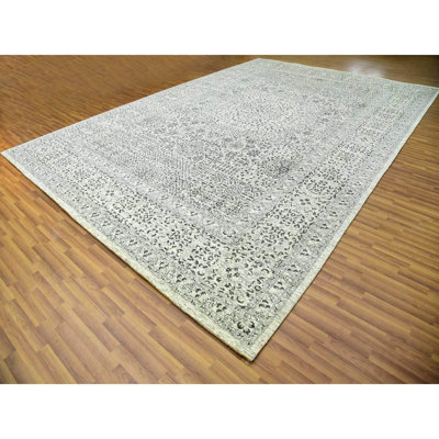 Kangley One-of-a-Kind 12'1" X 17'11" New Age Wool Area Rug Ivory