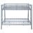 Queen Metal Bunk Bed with Ladder and Guardrails,-102058207-102058211
